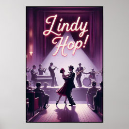 Poster vintage Lindy Salto Dance Hall