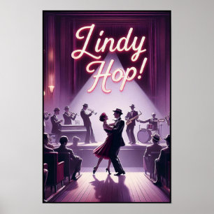 Poster vintage Lindy Salto Dance Hall