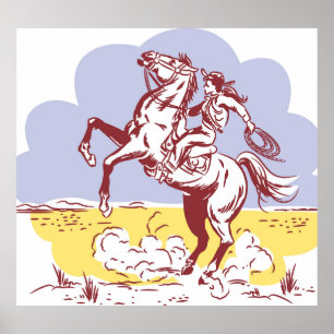 Poster Vintage Line Drawing.