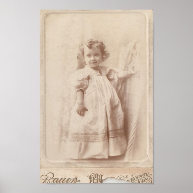 Poster Vintage Little Girl (Frente)