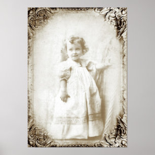 Póster Vintage Little Girl 2