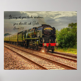 Poster Vintage Locomotive Countryside Wisdom Foto Impress