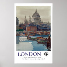 Poster Vintage London GWR Frank H. Mason Viagem