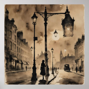Poster Vintage London Streets