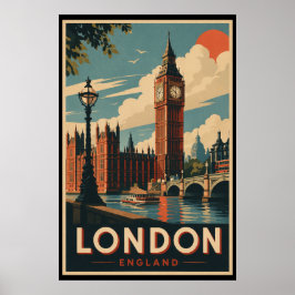 Poster Vintage London Travel