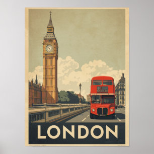 Poster Vintage London Viagem