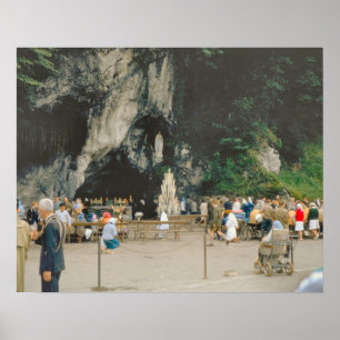 Póster Vintage Lourdes, O Grotto
