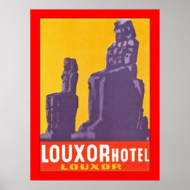 Poster Vintage Louxour Hotel Egito (Frente)