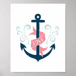 Poster Vintage Love Anchor
