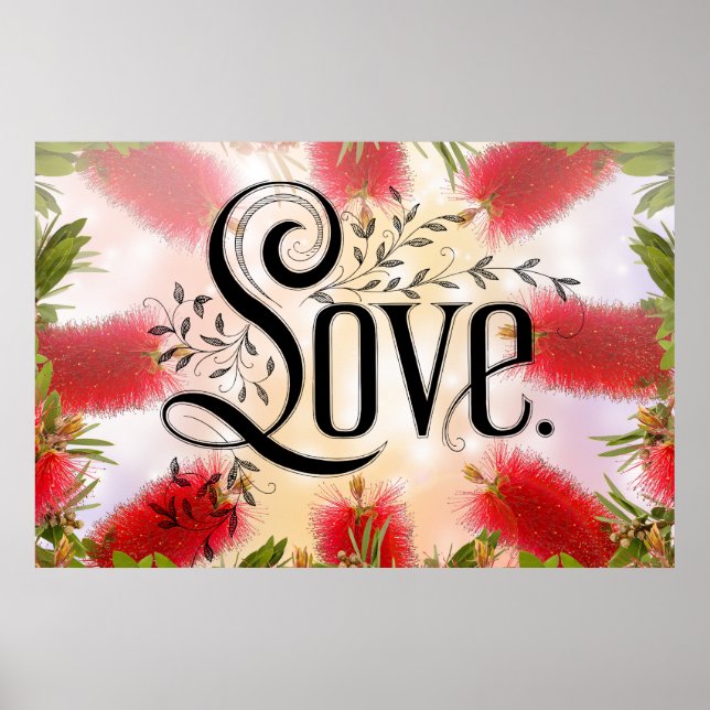 Poster Vintage Love Flourish (Frente)