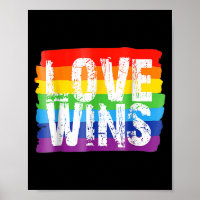 Vintage Love Win Rainbow Peace Sign Pride Lésbica