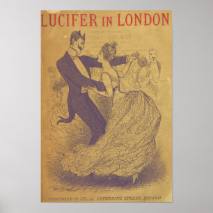 Poster Vintage Lucifer na Ilustração de Londres