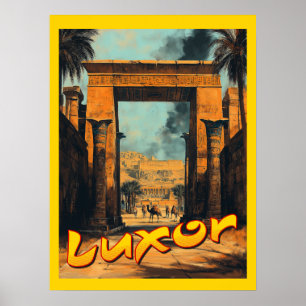 Poster Vintage Luxor - Elegância Egípcia Eterno