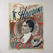 Vintage Magic Poster, mágico Harry Houdini
