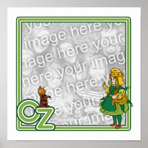 Póster Vintage mágico de Oz; Beira de Dorothy e de Toto