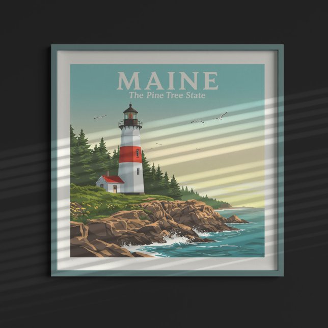 Poster Vintage Maine (Criador carregado)