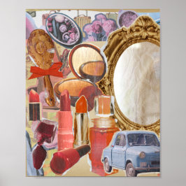 Poster Vintage Makeup Collage
