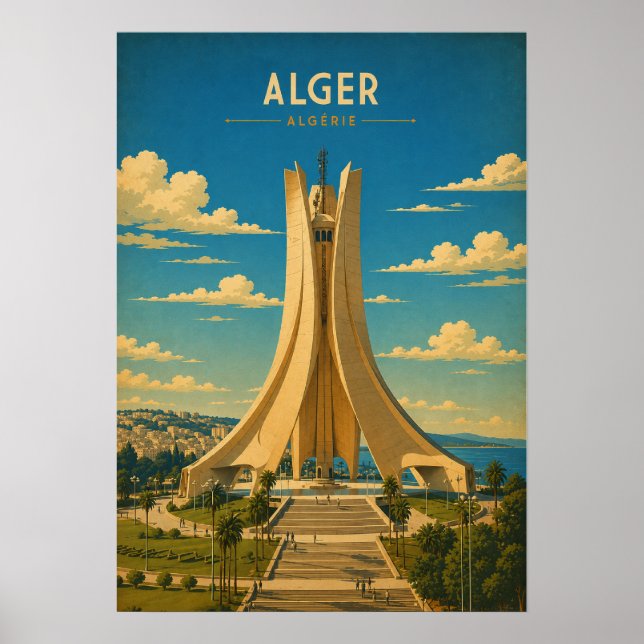 Poster vintage Maqam Echahid - Alger (Frente)