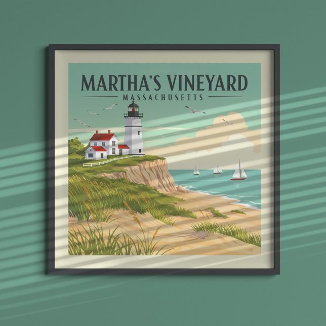Poster Vintage Martha's Vineyard Massachusetts (Criador carregado)