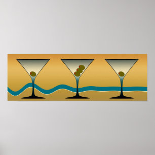 Póster Vintage Martini Art