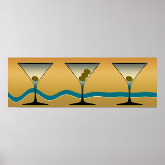 Póster Vintage Martini Art