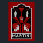 Póster Vintage Martini Art Deco<br><div class="desc">Vintage Martini Art Deco. © Copyright HGIFY | Apenas Lojas HGI. Todos os Direitos Reservados. Arte Profissional Original. Excelente como decor de parede, decor de bar ou como presente.</div>