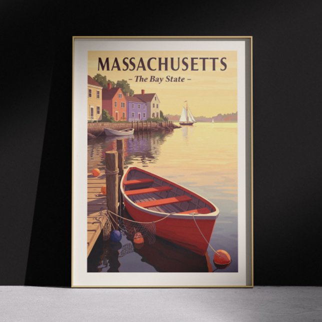 Poster Vintage Massachusetts (Criador carregado)