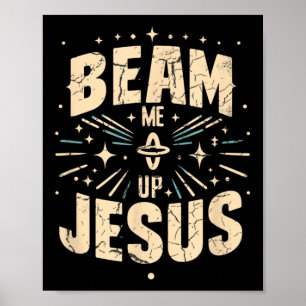 Poster Vintage me beam Jesus Engraçado Jesus Cristo Meme 