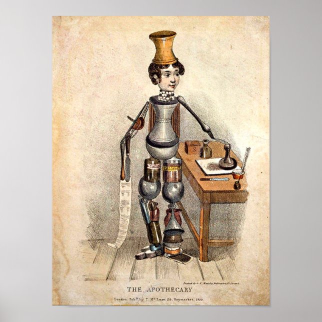 Poster Vintage Medicine: 1850 image copy The Apothecary (Frente)