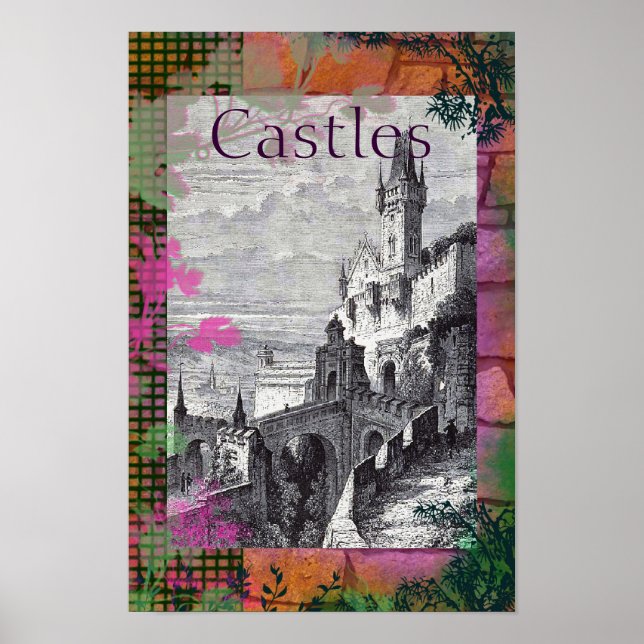 Poster Vintage Medieval Castle (Frente)