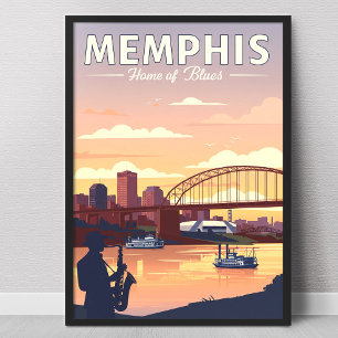 Poster Vintage Memphis