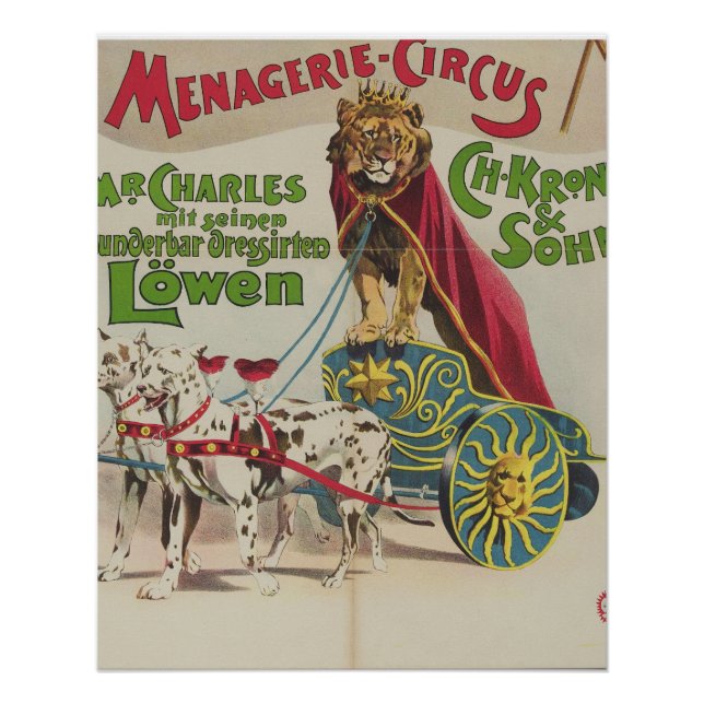 Póster Vintage Menagerie Circus Poster (Frente)