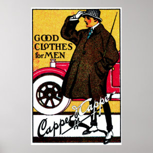 Poster Vintage Men's Clothing de 1920