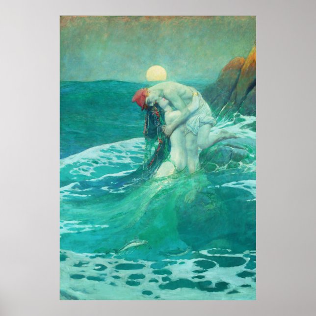 Poster vintage Mermaid (Frente)