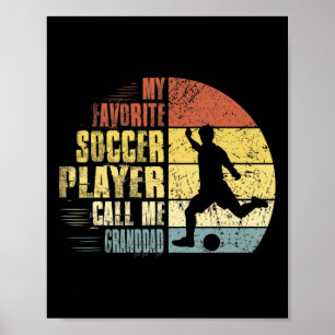 Poster Vintage Meu Jogador de Futebol Favorito Me Chama D