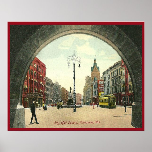 Póster Vintage Milwaukee Wisconsin (Frente)