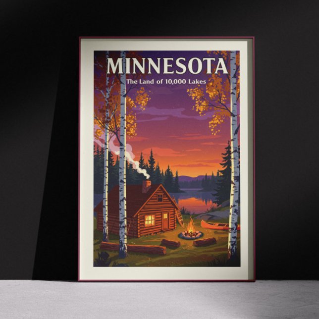 Poster Vintage Minnesota (Criador carregado)