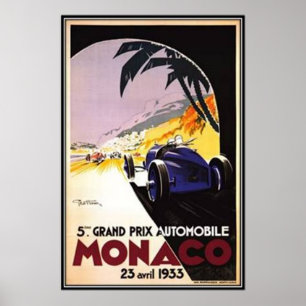 Póster Vintage Monaco -
