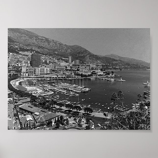 Poster Vintage Mônaco Monte-Carlo General view (Frente)