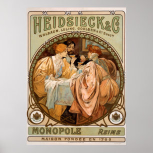 Póster Vintage Monopole, arte de propaganda de Reims