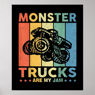 Poster Vintage Monster Truck É Meu Emperramento