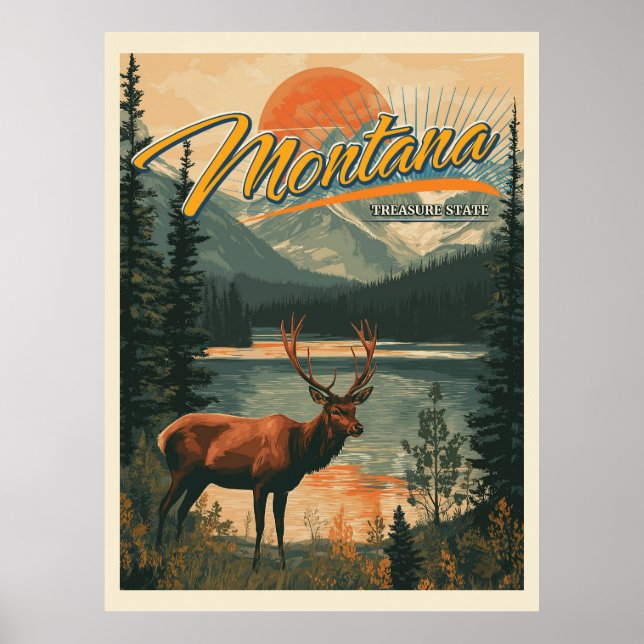 Poster Vintage Montana (Frente)
