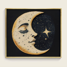 Vintage Moon - Lua adormecida - Azul escuro