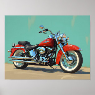 Poster Vintage Motorcycle Frame Art