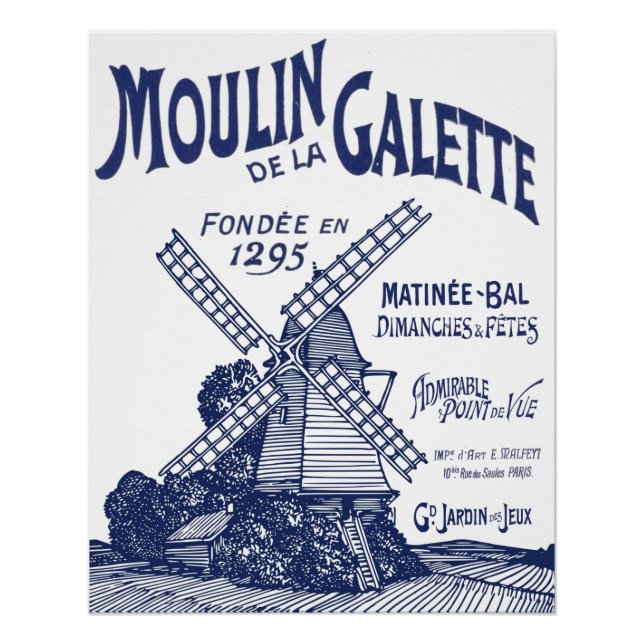 Póster Vintage Moulin Ad (Frente)