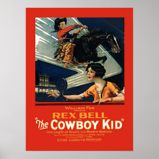 Póster Vintage Movie Advertisement Rex Bell Cowboy Kid