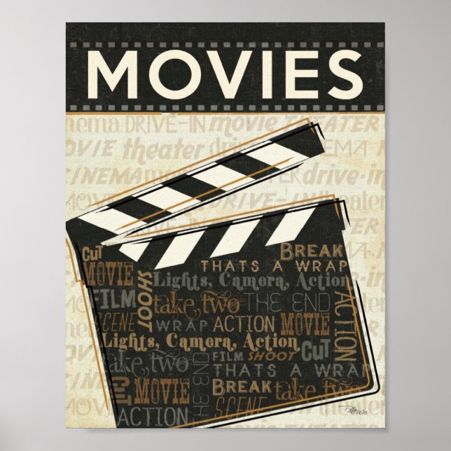 Póster Vintage Movie Clapper (Frente)