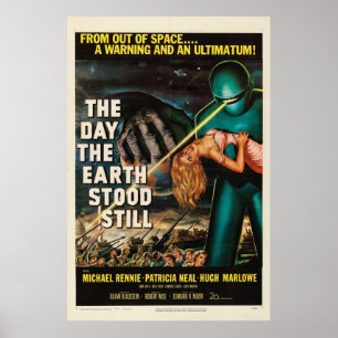 Poster Vintage Movie The Day the Earth Sto 1951 Trabalho