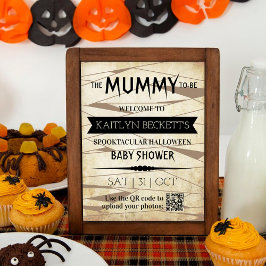 Poster Vintage Mummy To Be | Chá de fraldas de Halloween