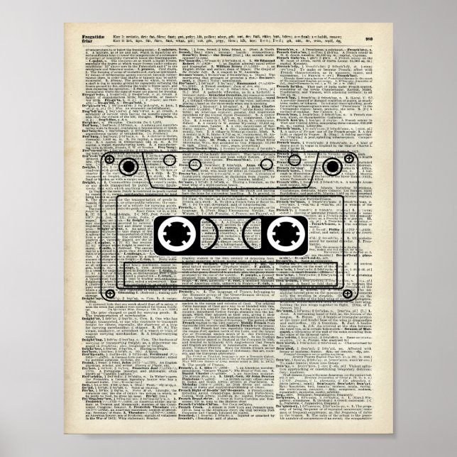 Poster Vintage Music Cassette (Frente)